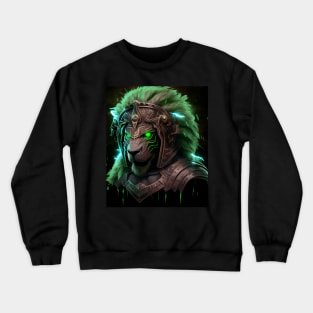 Emerald Warrior Lion Crewneck Sweatshirt